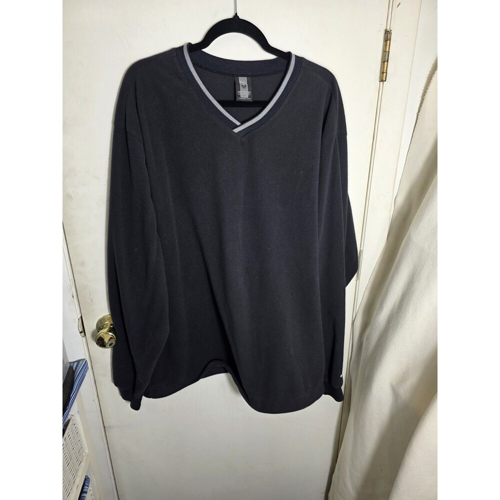 Nike Golf Men's Pullover Black Fleece V-Neck Sweatshirt Size XL